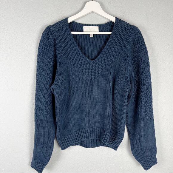 BROCHU WALKER Kara Vee Sweater in Navy - Picture 1 of 15